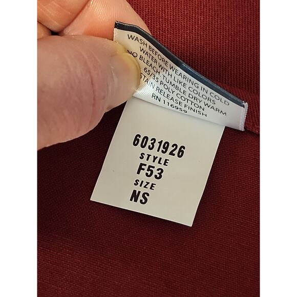 Fame Fabrics 2 Patch Pocket Bib Apron Burgundy Adjustable Neck Strap - Picture 6 of 6